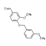 structure of CAS# 667412-56-8, 3-Methoxy-4-[(3-methoxybenzyl)oxy]benzaldehyde;3-Methoxy-4-[(3-methoxybenzyl)oxy]benzaldehyde;3-methoxy-4-[(3-methoxyphenyl)methoxy]benzaldehyde;MFCD03422470