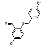 结构式 CAS# 667436-67-1, 2-[(4-溴苄基)氧基]-5-氯苯甲醛