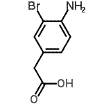 structure of CAS# 66955-75-7, (4-Amino-3-bromophenyl)acetic acid;4-Amino-3-bromophenylacetic acid