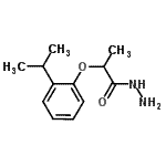 structure of CAS# 669737-46-6, 2-(2-Isopropylphenoxy)propanehydrazide;2-(2-Isopropylphenoxy)propanohydrazide;2-[2-(methylethyl)phenoxy]propanohydrazide;2-[2-(propan-2-yl)phenoxy]propanehydrazide