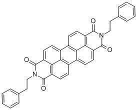 structure of CAS# 67075-37-0, 2,9-Bis(2-phenylethyl)anthra(2,1,9-def:6,5,10-d'e'f')diisoquinoline-1,3,8,10(2H,9H)-tetrone;Anthra(2,1,9-Def:6,5,10-D'e'f')Diisoquinoline-1,3,8,10(2H,9H)-Tetrone, 2,9-Bis(2-Phenylethyl)-