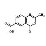 结构式 CAS# 67081-72-5, 2-甲基-4-氧代-4H-3,1-苯并恶嗪-6-羧酸