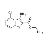 结构式 CAS# 67189-92-8, 乙基3-氨基-4-氯-1-苯并噻吩-2-羧酸酯