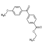 结构式 CAS# 67205-87-2, 乙基4-(4-甲氧基苯甲酰基)苯甲酸酯