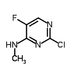 结构式 CAS# 67316-43-2, 2-氯-5-氟-N-甲基-4-嘧啶胺