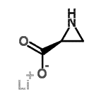 结构式 CAS# 67413-27-8, 锂(2S)-2-氮丙啶羧酸酯
