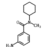 结构式 CAS# 675112-76-2, 3-氨基-N-环己基-N-甲基苯甲酰胺