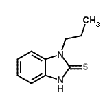 structure of CAS# 67624-25-3, 1-Propyl-1,3-dihydro-2H-benzimidazole-2-thione;1-propyl-1,3-dihydro-2H-benzimidazole-2-thione;1-Propyl-1H-benzimidazole-2-thiol;1-propyl-1H-benzo[d]imidazole-2(3H)-thione