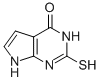 structure of CAS# 67831-84-9, 3-Sulfanylidene-2,4,9-Triazabicyclo[4.3.0]Nona-7,10-Dien-5-One;2-Thioxo-1,7-Dihydropyrrolo[3,2-E]Pyrimidin-4-One;Nsc25976