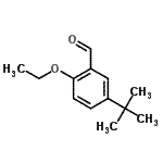 结构式 CAS# 681443-01-6, 2-乙氧基-5-(2-甲基-2-丙基)苯甲醛