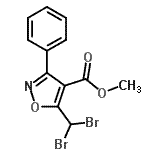结构式 CAS# 682352-68-7, 甲基5-(二溴甲基)-3-苯基-1,2-恶唑-4-羧酸酯