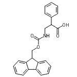 structure of CAS# 683217-60-9, 3-{[(9H-Fluoren-9-ylmethoxy)carbonyl]amino}-2-phenylpropanoic acid;3-(((9H-f<wbr>luoren-9-<wbr>yl)methox<wbr>y)carbony<wbr>l)-2-phen<wbr>ylpropano<wbr>ic acid;Fmoc-β2-DL-Homophe-OH;43026_FLUKA