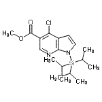 structure of CAS# 685513-97-7, Methyl 4-chloro-1-(triisopropylsilyl)-1H-pyrrolo[2,3-b]pyridine-5-carboxylate;1H-Pyrrol<wbr>o[2,3-b]p<wbr>yridine-5<wbr>-carboxyl<wbr>ic acid, <wbr>4-chloro-<wbr>1-[tris(1<wbr>-methylet<wbr>hyl)silyl<wbr>]-, methy<wbr>l ester