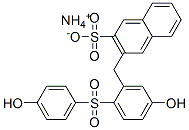 CAS 登录号：68683-35-2， 3-[[5-羟基-2-[(4-羟基苯基)磺酰基]苯基]甲基]-2-萘磺酸单铵盐