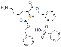 structure of CAS# 68973-36-4, Cbz-Lys-Obzl Benzenesulfonate;N-ALPHA-CARBOBENZOXY-L-LYSINE BENZYL ESTER BENZENESULFONATE;N-ALPHA-CARBOBENZOXY-L-LYSINE BENZYL ESTER BENZENSULFONATE;Z-L-LYSINE BENZYL ESTER BENZENESULFONATE
