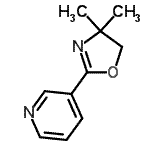 结构式 CAS# 68981-86-2, 3-(4,4-二甲基-4,5-二氢-1,3-恶唑-2-基)吡啶