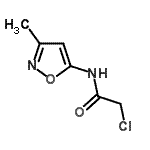 structure of CAS# 69000-39-1, 2-Chloro-N-(3-methyl-1,2-oxazol-5-yl)acetamide;2-chloro-N-(3-methyl-5-isoxazolyl)acetamide;2-Chloro-N-(3-methylisoxazol-5-yl)-acetamide;MFCD00728607