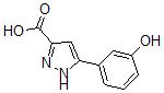 structure of CAS# 690631-98-2, 5-(3-Hydroxyphenyl)-1H-Pyrazole-3-carboxylic Acid;3-Carboxy-5-(3-Hydroxyphenyl)-1H-Pyrazole, 3-(3-Carboxy-1H-Pyrazol-5-Yl)Phenol;5-(3-HYDROXY-PHENYL)-1H-PYRAZOLE-3-CARBOXYLIC ACID