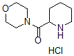 structure of CAS# 690634-79-8, 4-Morpholinyl-2-Piperidinyl-Methanone Hydrochloride (1:1);4-(Piperidin-2-Ylcarbonyl)Morpholine Hydrochloride 97%;4-(Piperid-2-Ylcarbonyl)Morpholine Hydrochloride 97%;Morpholino(Piperidin-2-Yl)Methanone Hydrochloride