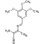 结构式 CAS# 69519-12-6, (2Z)-2-氨基-3-[(E)-(3,4,5-三甲氧基苄亚基)氨基]-2-丁烯二腈
