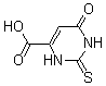 structure of CAS# 6953-78-2, 1,2,3,6-Tetrahydro-6-Oxo-2-Thioxo-4-Pyrimidinecarboxylicacid;6-Oxo-2-Thioxo-3H-Pyrimidine-4-Carboxylic Acid;6-Keto-2-Thioxo-3H-Pyrimidine-4-Carboxylic Acid;Orotic Acid, 2-Thio- (Van) (8Ci)