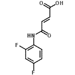 structure of CAS# 6954-64-9, (2E)-4-[(2,4-Difluorophenyl)Amino]-4-Oxo-2-Butenoic Acid;(2E)-3-[N-(2,4-difluorophenyl)carbamoyl]prop-2-enoic acid;(2E)-4-[(2,4-difluorophenyl)amino]-4-oxobut-2-enoic acid;(E)-4-(2,4-difluoroanilino)-4-oxo-2-butenoic acid