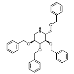 结构式 CAS# 69567-11-9, (2R,3R,4R,5S)-3,4,5-三(苄氧基)-2-[(苄氧基)甲基]哌啶