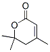 结构式 CAS# 6970-56-5, 4,6,6-三甲基-5,6-二氢-2H-吡喃-2-酮