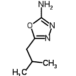 结构式 CAS# 69741-90-8, 5-异丁基-1,3,4-恶二唑-2-胺
