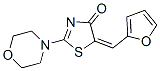 CAS 登录号：6975-58-2， 5-(2-呋喃基亚甲基)-2-吗啉-4-基-1,3-噻唑-4-酮