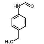 structure of CAS# 69753-59-9, N-(4-Ethylphenyl)formamide;4-Ethylformanilide;4-Ethylphenylformamide #;N-(4-ethylphenyl)formamide