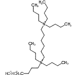structure of CAS# 69762-88-5, N,N,N,N',N',N'-Hexabutyl-1,6-hexanediaminium dihydroxide;Bisquat dihydroxide;N,N,N,N',<wbr>N',N'-Hex<wbr>abutylhex<wbr>amethylen<wbr>ediammoni<wbr>um dihydr<wbr>oxide sol<wbr>ution;N,N,N,N',<wbr>N',N'-Hex<wbr>a-n-butyl<wbr>hexamethy<wbr>lenediamm<wbr>onium dih<wbr>ydroxide