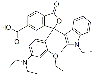 CAS#: 69898-60-8， 3-[4-(Diethylamino)-2-Ethoxyphenyl]-3-(1-Ethyl-2-Methyl-1H-Indol-3-Yl)-1,3-Dihydro-1-Oxoisobenzofuran-5-Carboxylic Acid