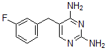 结构式 CAS# 69945-57-9, 5-[(3-氟苯基)甲基]-2,4-嘧啶二胺
