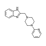 结构式 CAS# 70006-24-5, 2-{[4-(2-吡啶基)-1-哌嗪基]甲基}-1H-苯并咪唑