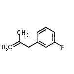 structure of CAS# 701-80-4, 1-Fluoro-3-(2-methyl-2-propen-1-yl)benzene;3-(3-Fluorophenyl)-2-methyl-1-propene