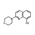structure of CAS# 70125-21-2, 2-(4-Morpholinyl)-8-quinolinol;2-(4-MORPHOLINYL)-8-QUINOLINOL;2-Morpholin-4-yl-quinolin-8-ol;MFCD00168936