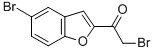 structure of CAS# 7039-76-1, 2-Bromo-1-(5-Bromo-2-Benzofuranyl)-Ethanone