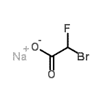 structure of CAS# 70395-36-7, Sodium bromo(fluoro)acetate;2-bromo-2-fluoroacetic acid, sodium salt;sodium 2-bromo-2-fluoroacetate;Sodium bromofluoroacetate