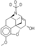 structure of CAS# 70420-71-2, (5alpha,6alpha)-3-Methoxy-17-(<sup>2</sup>H<sub>3</sub>)methyl-7,8-didehydro-4,5-epoxymorphinan-6-ol;Codeine-D3
