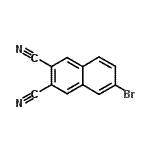 structure of CAS# 70484-02-5, 6-Bromo-2,3-naphthalenedicarbonitrile;6-Bromo-2,3-dicyanonaphthalene;6-bromo-2,3-naphthalenedicarbonitrile;ZINC00280727