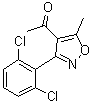 structure of CAS# 70565-23-0, 1-[3-(2,6-Dichlorophenyl)-5-methyl-1,2-oxazol-4-yl]ethanone;1-[3-(2,6-Dichlorophenyl)-5-methyl-isoxazol-4-yl]-ethanone;1-[3-(2,6-Dichloro-phenyl)-5-methyl-isoxazol-4-yl]-ethanone;Maybridge1_008743