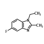 结构式 CAS# 708-34-9, 1-乙基-5-氟-2-甲基-1H-苯并咪唑