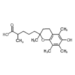 structure of CAS# 7083-09-2, 5-(6-Hydroxy-2,5,7,8-tetramethyl-3,4-dihydro-2H-chromen-2-yl)-2-methylpentanoic acid;########;"3,4<wbr>-dihydro-<wbr>6-hydroxy<wbr>-α,2,5,7,<wbr>8-pentame<wbr>thyl-2H-1<wbr>-benzopyr<wbr>an-2-pent<wbr>anoic aci<wbr>d"(±)-?-CMBHC
