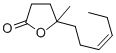 structure of CAS# 70851-61-5, cis-Jasmonolactone;5-[(E)-Hex-3-Enyl]-5-Methyl-Tetrahydrofuran-2-One;5-[(E)-Hex-3-Enyl]-5-Methyl-2-Tetrahydrofuranone;5-[(E)-Hex-3-Enyl]-5-Methyl-Oxolan-2-One