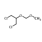 structure of CAS# 70905-45-2, 1,3-Dichloro-2-(methoxymethoxy)propane;1,3-Dichloro-2-(methoxymethoxy)-propane;1-Chloro-2-(chloromethyl)-3,5-dioxahexane