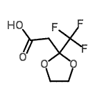 结构式 CAS# 70976-13-5, [2-(三氟甲基)-1,3-二氧戊环-2-基]乙酸