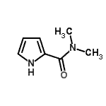 structure of CAS# 7126-47-8, N,N-Dimethyl-1H-pyrrole-2-carboxamide;MFCD12923836;N,N-Dimethyl-1H-pyrrole-2-carboxamide