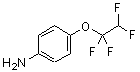 structure of CAS# 713-62-2, 4-(1,1,2,2-Tetrafluoroethoxy)-Benzenamine;4-(1',1',2',2'-TETRAFLUOROETHOXY)ANILINE;4-(1,1,2,2-Tetrafluoroethoxy)Aniline 98%;4-(1,1,2,2-Tetrafluoroethoxy)Aniline98%