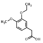 结构式 CAS# 714251-55-5, (3-乙氧基-4-甲氧基苯基)乙酸